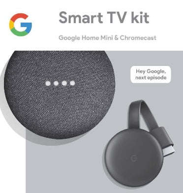 GOOGLE SMART TV KIT (HOME MINI & CHROMECAST) CHARCOAL