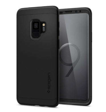 SAMSUNG GALAXY S9 PREMIUM THIN FIT 360 CASE WITH TEMPERED GLASS PROTECTOR BLACK | SPIGEN