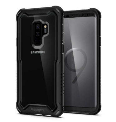 SAMSUNG GALAXY S9+ PREMIUM HYBRID ARMOR 360 CASE WITH TEMPERED GLASS PROTECTOR BLACK | SPIGEN