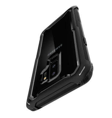 SAMSUNG GALAXY S9+ PREMIUM HYBRID ARMOR 360 CASE WITH TEMPERED GLASS PROTECTOR BLACK | SPIGEN