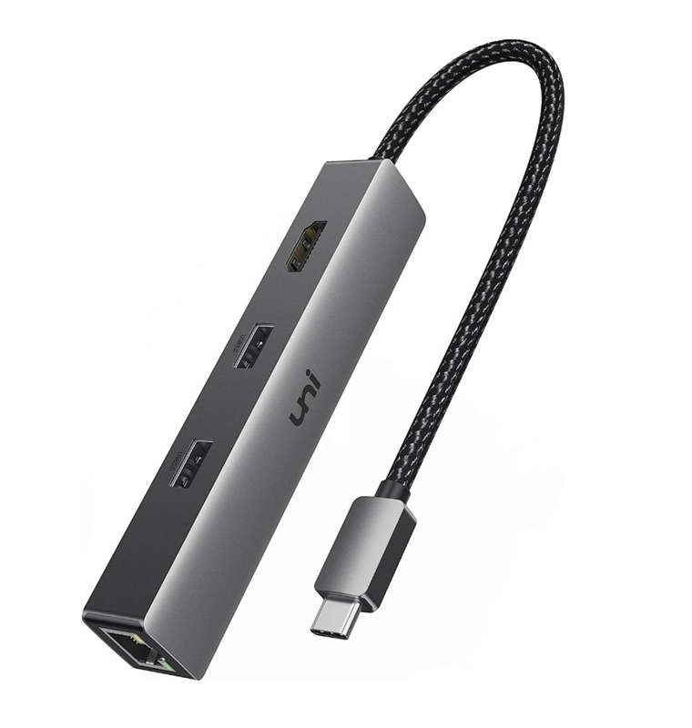USB-C 6in1 MULTI PORT PD/HDMI/ETHERNET/USB/USB-C HUB | UNI