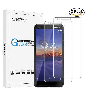 NOKIA 3.1 (2018) PREMIUM TEMPERED GLASS SCREEN PROTECTOR 9H 2PK | ORZERO