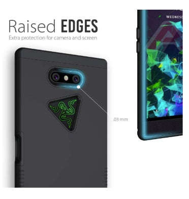 RAZER PHONE 2 PREMIUM SLIM FIT MERGE DUAL LAYER CASE BLACK | TUDIA