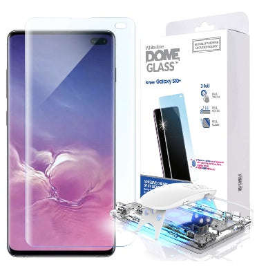 SAMSUNG GALAXY S10+ TEMPERED SCREEN PROTECTOR 3D CURVED DOME GLASS | WHITESTONE