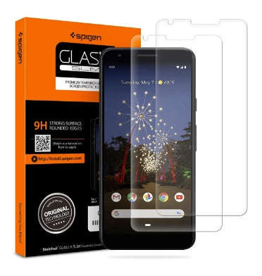 GOOGLE PIXEL 3A XL PREMIUM TEMPERED GLASS SCREEN PROTECTOR 9H 2PK | SPIGEN