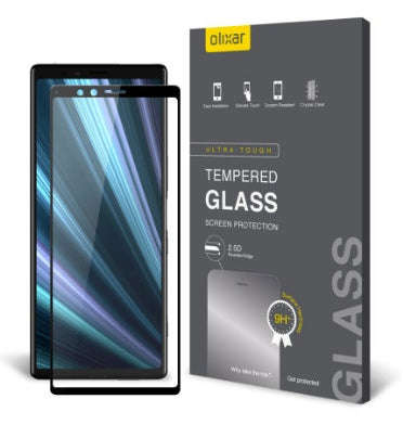 SONY XPERIA 1 (2019) PREMIUM TEMPERED GLASS SCREEN PROTECTOR BLACK | OLIXER