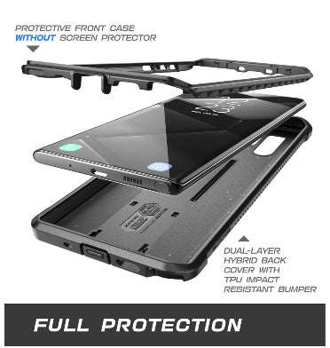 SAMSUNG GALAXY NOTE 10 FULL BODY RUGGED PROTECTIVE CASE BLACK | SUPCASE