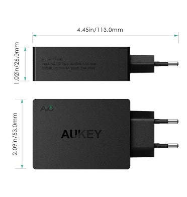 AUKEY 4 PORT 40W USB WALL CHARGER