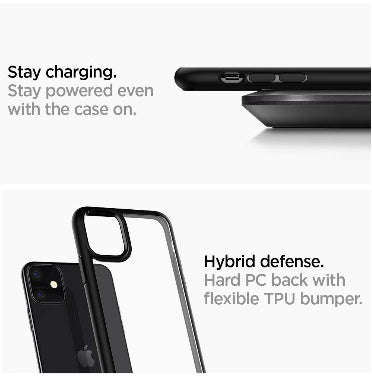 IPHONE 11 PRO MAX PREMIUM SLIM ULTRA HYBRID CASE MATTE BLACK/CLEAR | SPIGEN