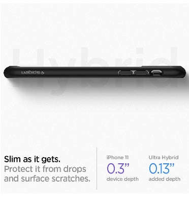 IPHONE 11 PRO MAX PREMIUM SLIM ULTRA HYBRID CASE MATTE BLACK/CLEAR | SPIGEN