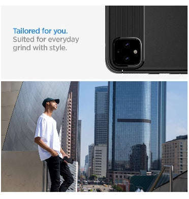 GOOGLE PIXEL 4 PREMIUM RUGGED ARMOR CASE BLACK | SPIGEN