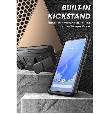 GOOGLE PIXEL 4 FULL BODY RUGGED PROTECTIVE CASE WITH SCREEN PROTECTOR BLACK | SUPCASE