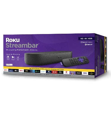 ROKU STREAMBAR 4K/HDR UHD STREAMING MEDIA PLAYER/SPEAKER 9102R (2020)