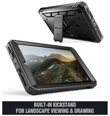 AMAZON FIRE 7" TABLET (2019) FULL BODY RUGGED PROTECTIVE CASE BLACK | POETIC