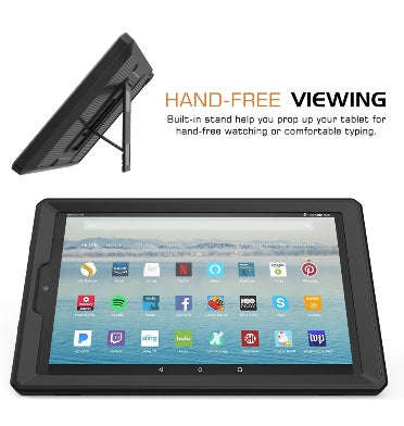 AMAZON FIRE HD 10" TABLET (2019) FULL BODY RUGGED PROTECTIVE CASE BLACK | MOKO