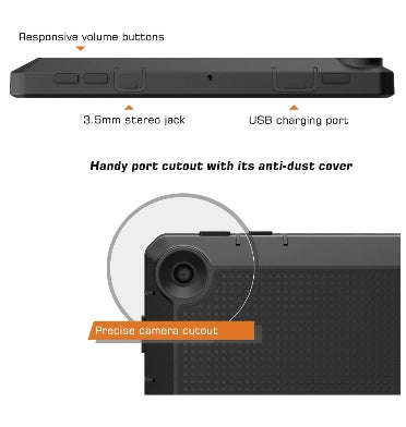 AMAZON FIRE HD 10" TABLET (2019) FULL BODY RUGGED PROTECTIVE CASE BLACK | MOKO