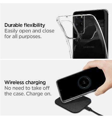 SAMSUNG GALAXY S20+ PREMIUM SLIM LIQUID CRYSTAL CASE CLEAR | SPIGEN