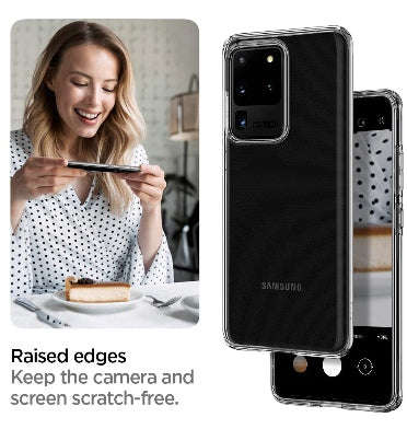 SAMSUNG GALAXY S20 ULTRA PREMIUM SLIM LIQUID CRYSTAL CASE CLEAR | SPIGEN