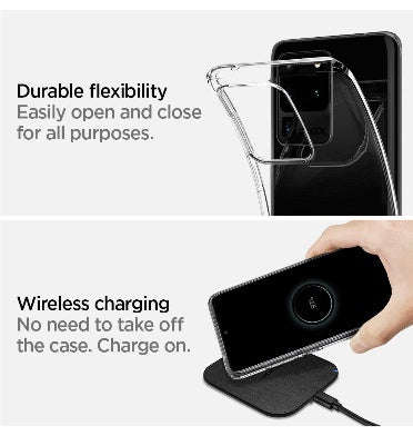 SAMSUNG GALAXY S20 ULTRA PREMIUM SLIM LIQUID CRYSTAL CASE CLEAR | SPIGEN