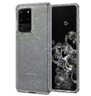SAMSUNG GALAXY S20 ULTRA PREMIUM SLIM LIQUID CRYSTAL GLITTER CASE CLEAR | SPIGEN