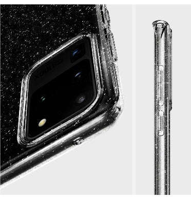 SAMSUNG GALAXY S20 ULTRA PREMIUM SLIM LIQUID CRYSTAL GLITTER CASE CLEAR | SPIGEN