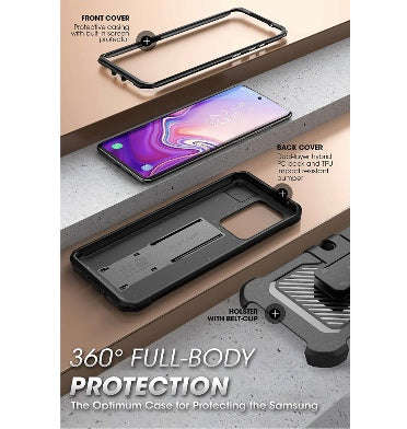 SAMSUNG GALAXY S20 ULTRA FULL BODY RUGGED PROTECTIVE CASE BLACK | SUPCASE