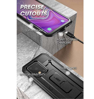 SAMSUNG GALAXY S20 ULTRA FULL BODY RUGGED PROTECTIVE CASE BLACK | SUPCASE