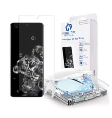 SAMSUNG GALAXY S20 ULTRA TEMPERED SCREEN PROTECTOR 3D CURVED DOME GLASS | WHITESTONE