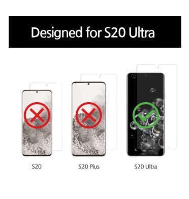 SAMSUNG GALAXY S20 ULTRA TEMPERED SCREEN PROTECTOR 3D CURVED DOME GLASS 2PK | WHITESTONE