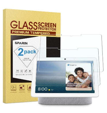 GOOGLE NEST HUB MAX TEMPERED GLASS SCREEN PROTECTOR 2PK | SPARIN