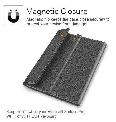 MICROSOFT SURFACE PRO BUSINESS STAND/FOLIO COVER DENIM CHARCOAL | FINTIE