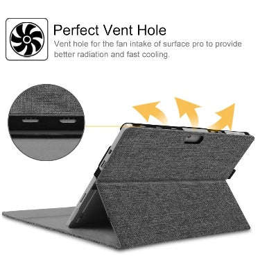 MICROSOFT SURFACE PRO BUSINESS STAND/FOLIO COVER DENIM CHARCOAL | FINTIE