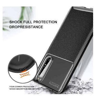 SONY XPERIA 1ii (2020) SLIM CARBON FIBRE CASE BLACK | PULEN