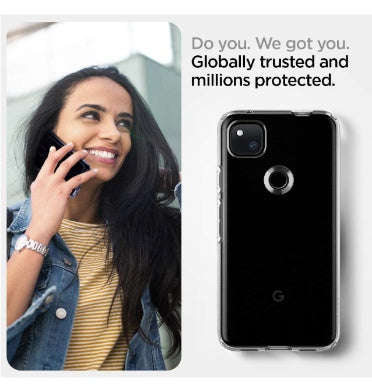 GOOGLE PIXEL 4A PREMIUM SLIM LIQUID CRYSTAL CASE CLEAR | SPIGEN