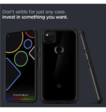GOOGLE PIXEL 4A PREMIUM SLIM ULTRA HYBRID CASE MATTE BLACK | SPIGEN
