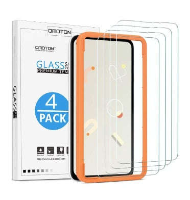 GOOGLE PIXEL 4A PREMIUM TEMPERED GLASS SCREEN PROTECTOR 9H 4PK | OMOTION