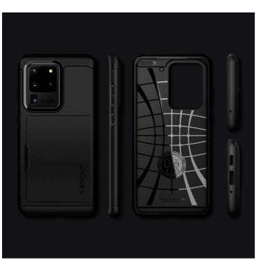 SAMSUNG GALAXY S20+ PREMIUM SLIM ARMOR CARD CASE BLACK | SPIGEN