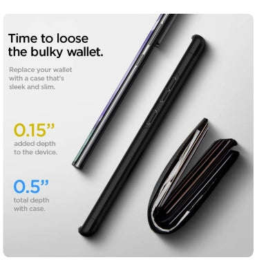 SAMSUNG GALAXY NOTE 20 ULTRA PREMIUM SLIM ARMOR CARD CASE BLACK | SPIGEN