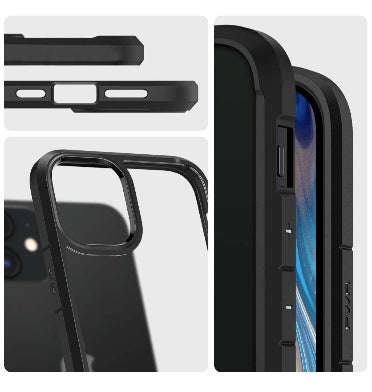 IPHONE 12 MINI PREMIUM SLIM ULTRA HYBRID CASE MATTE BLACK/CLEAR | SPIGEN