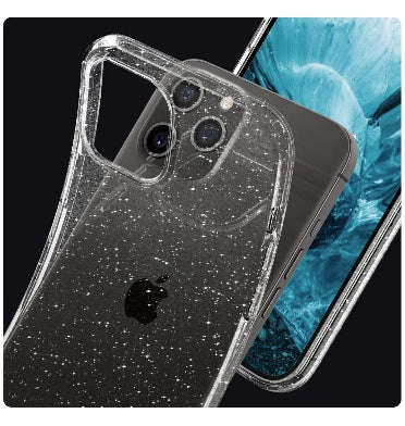 IPHONE 12 PRO MAX PREMIUM SLIM LIQUID CRYSTAL GLITTER CASE CLEAR | SPIGEN