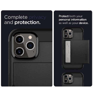 IPHONE 12 PRO MAX PREMIUM SLIM ARMOR CARD CASE BLACK | SPIGEN