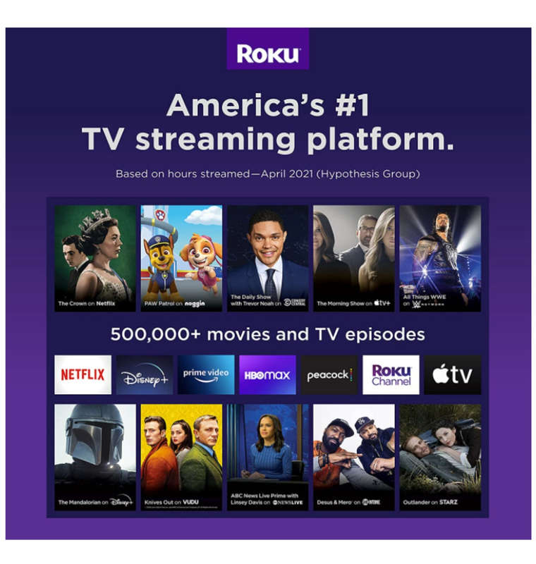 ROKU EXPRESS 4K+ STREAMING STICK MEDIA PLAYER (2021)