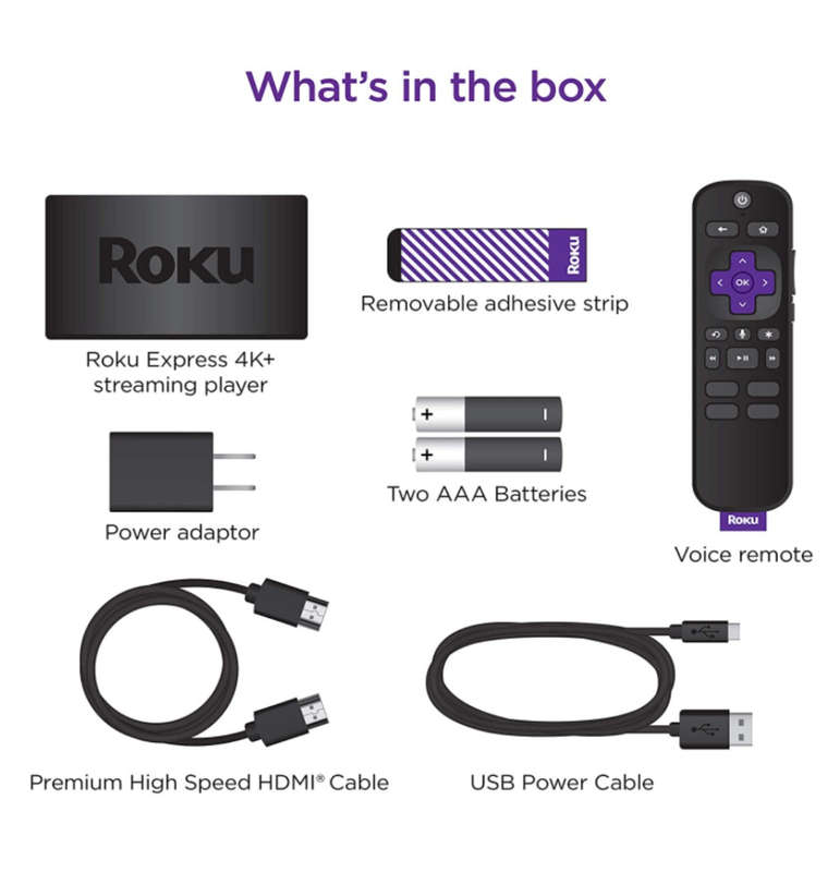 ROKU EXPRESS 4K+ STREAMING STICK MEDIA PLAYER (2021)