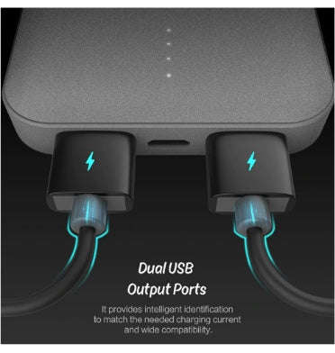 ROCK MINI 10000mAh DUAL USB POWERBANK BLUE