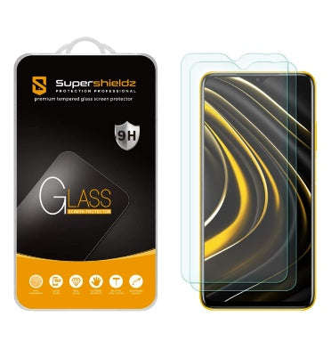 XIAOMI POCO M3 PREMIUM TEMPERED GLASS SCREEN PROTECTOR 2PK | SUPERSHIELDZ