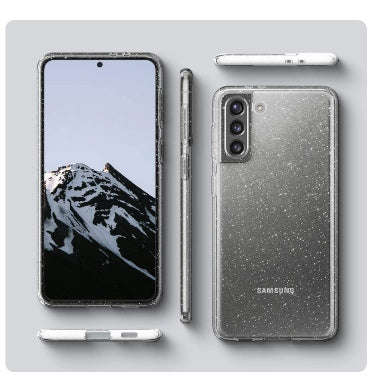 SAMSUNG GALAXY S21 PREMIUM SLIM LIQUID CRYSTAL GLITTER CASE CLEAR | SPIGEN