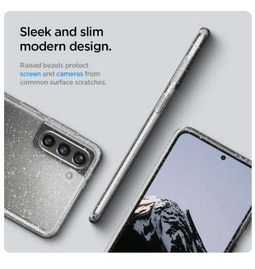 SAMSUNG GALAXY S21 PREMIUM SLIM LIQUID CRYSTAL GLITTER CASE CLEAR | SPIGEN