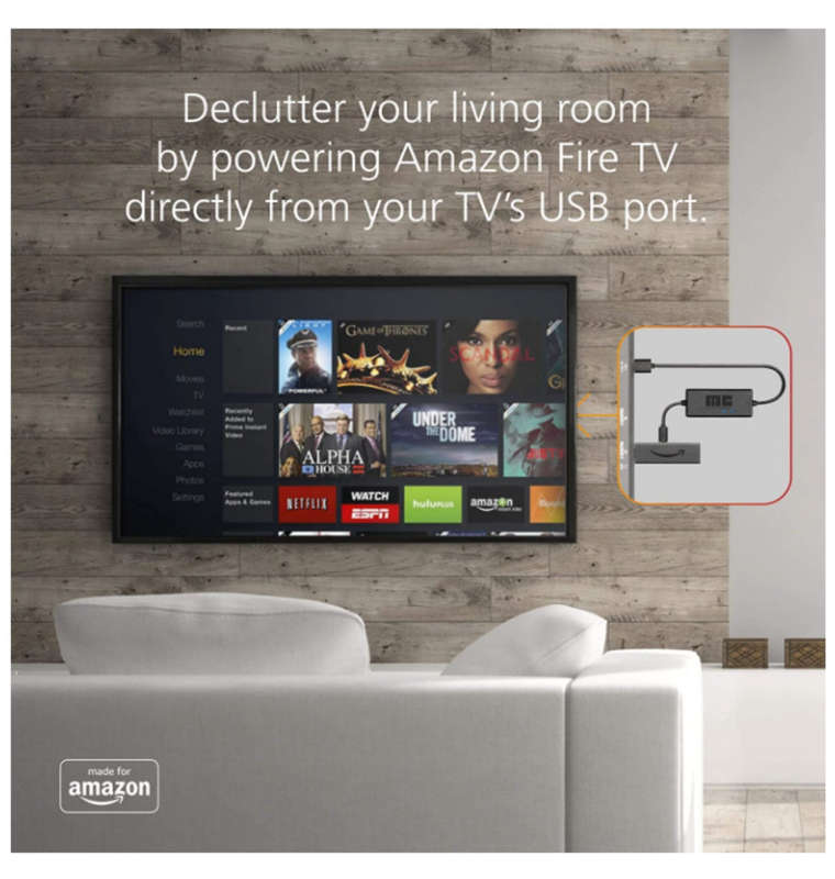 AMAZON FIRE TV USB POWER CABLE