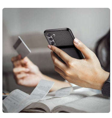 SAMSUNG GALAXY S21 PREMIUM SLIM ARMOR CARD CASE BLACK | SPIGEN