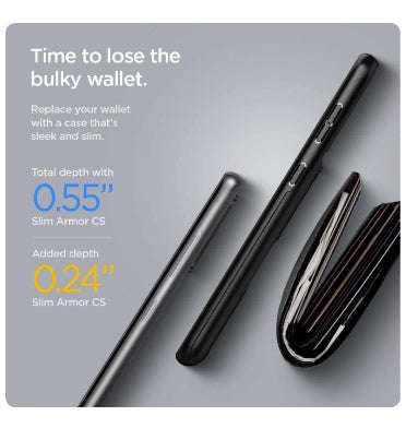 SAMSUNG GALAXY S21+ PREMIUM SLIM ARMOR CARD CASE BLACK | SPIGEN